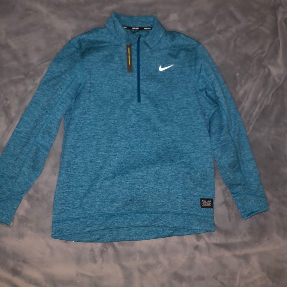Nike golf blue pullover with zipper.